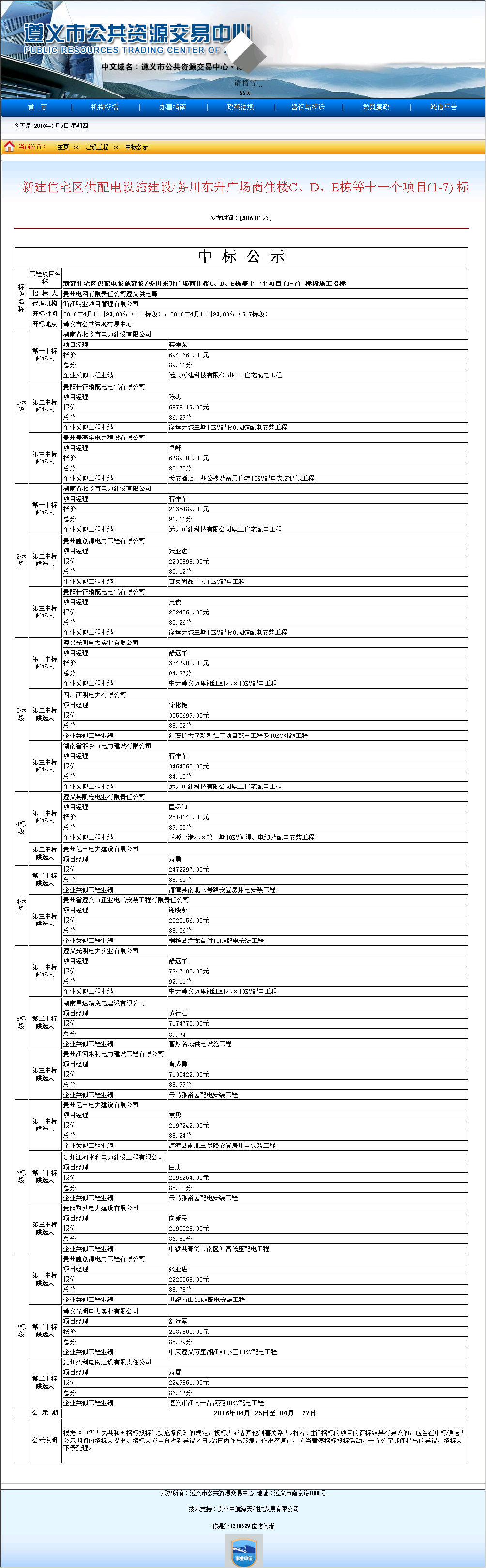 遵义县凯宏电业有限责任公司 遵义供电局新建住宅区供